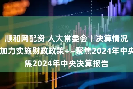 顺和网配资 人大常委会丨决算情况总体较好 加力实施财政政策——聚焦2024年中央决算报告